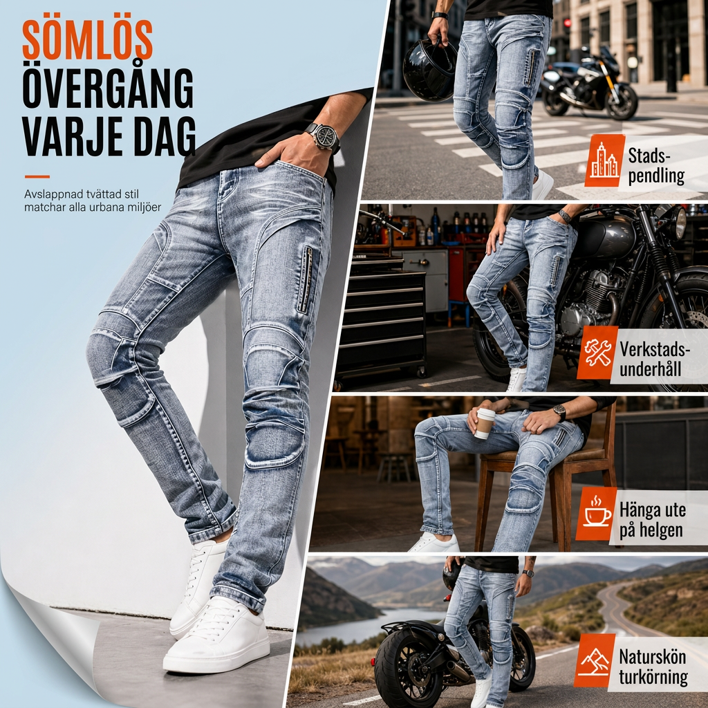 Klädseljeans för män med stretch och bekväm passform