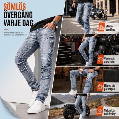 Klädseljeans för män med stretch och bekväm passform