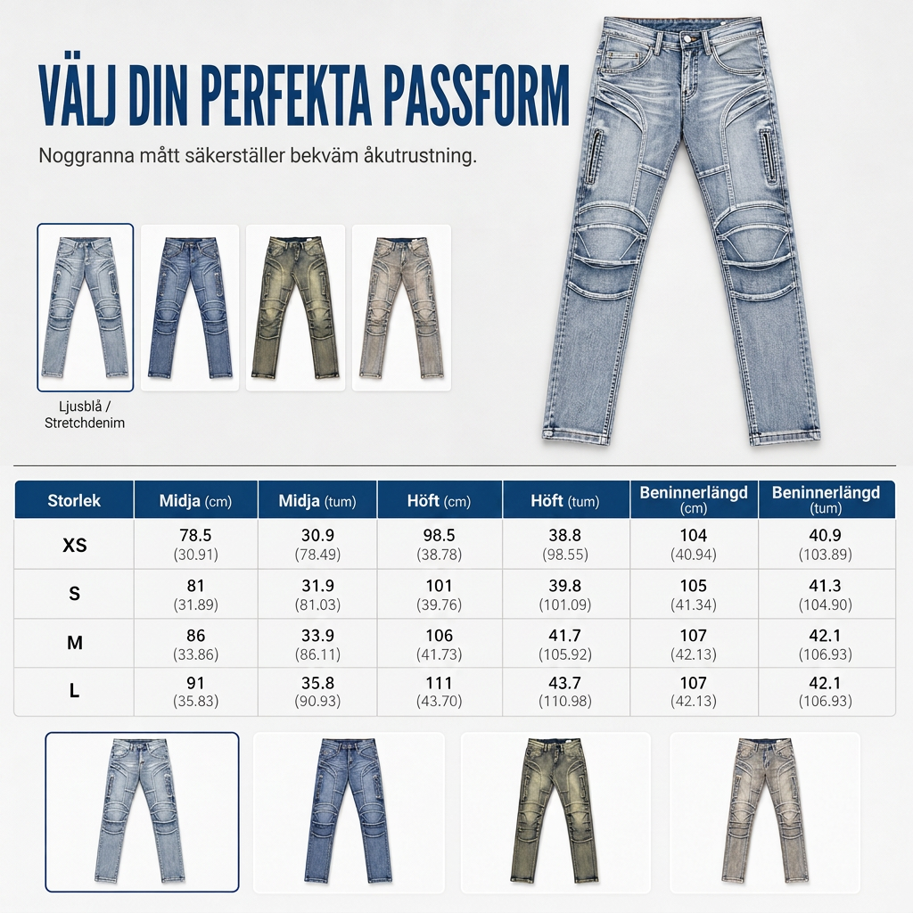Klädseljeans för män med stretch och bekväm passform