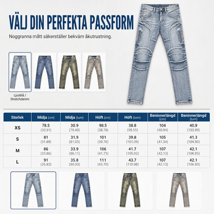 Klädseljeans för män med stretch och bekväm passform