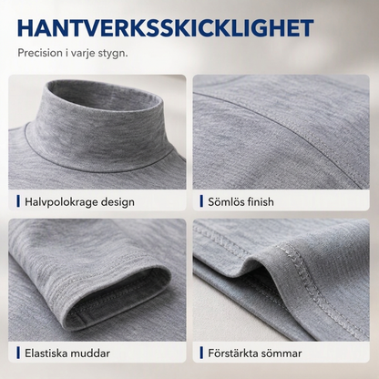 👕 Herrtröja med kort krage i premium mjölksilke – hög elasticitet, 3D-formad passform, mjuk, lättskött, nu till halva priset! ✨