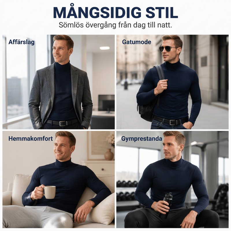 👕 Herrtröja med kort krage i premium mjölksilke – hög elasticitet, 3D-formad passform, mjuk, lättskött, nu till halva priset! ✨