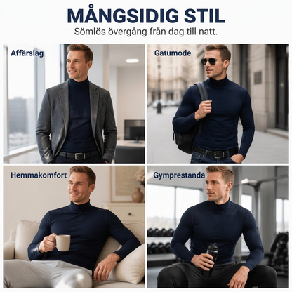 👕 Herrtröja med kort krage i premium mjölksilke – hög elasticitet, 3D-formad passform, mjuk, lättskött, nu till halva priset! ✨