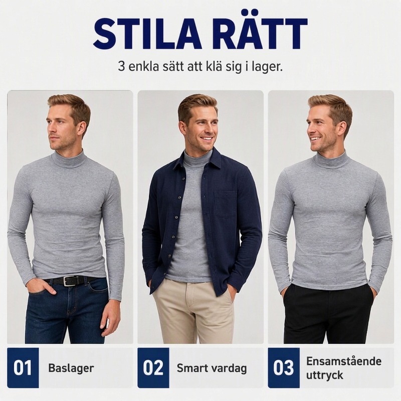 👕 Herrtröja med kort krage i premium mjölksilke – hög elasticitet, 3D-formad passform, mjuk, lättskött, nu till halva priset! ✨