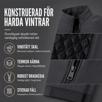 Klassisk fodrad vinterjacka för män