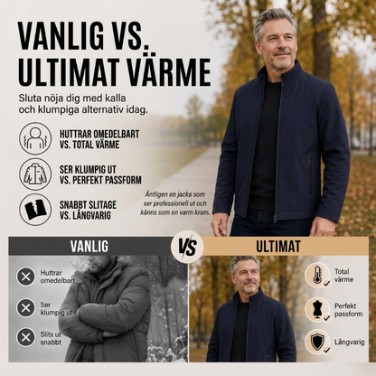 Klassisk fodrad vinterjacka för män