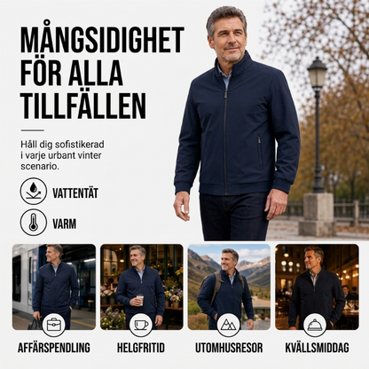 Klassisk fodrad vinterjacka för män