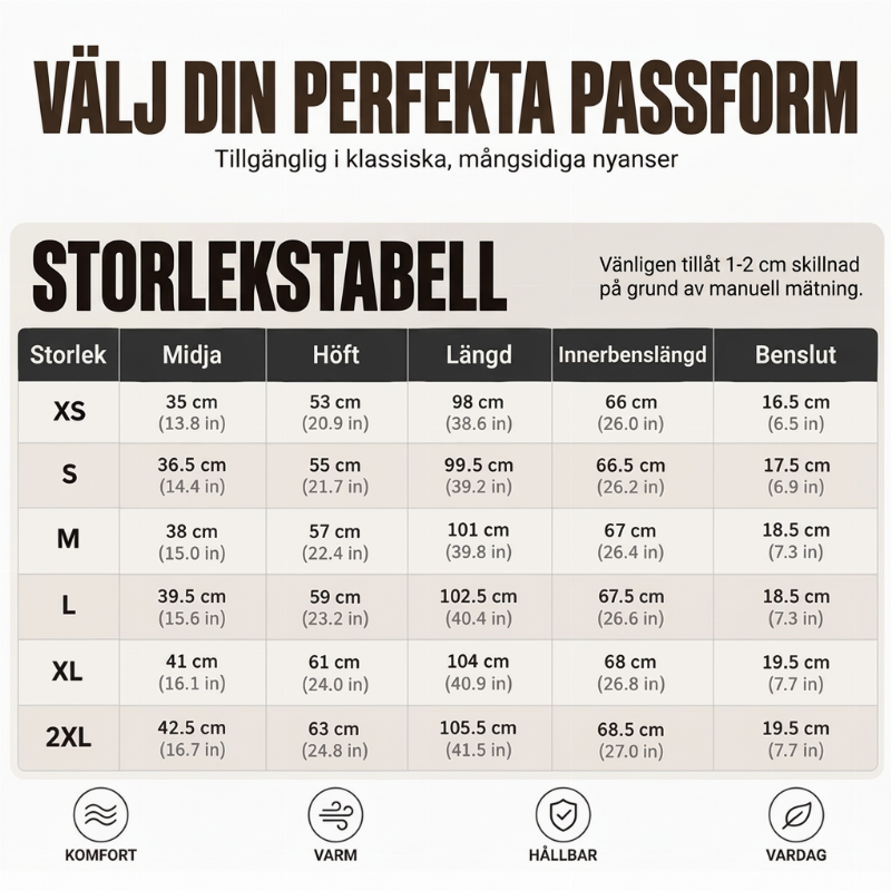 Varma och bekväma vinterbyxor för män