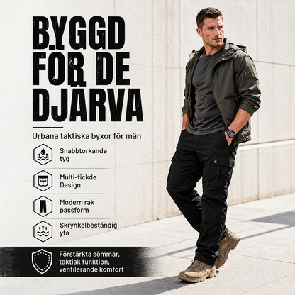 Herrars outdoor-byxor med flera fickor