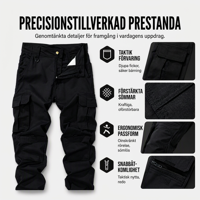 Herrars outdoor-byxor med flera fickor