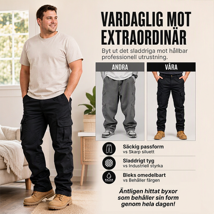 Herrars outdoor-byxor med flera fickor