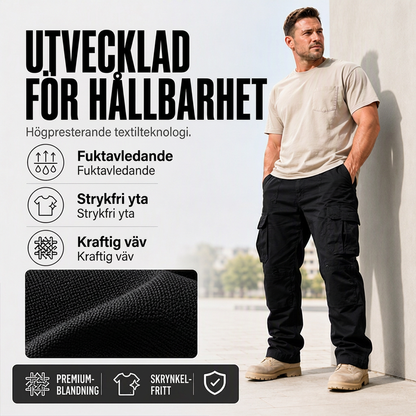 Herrars outdoor-byxor med flera fickor