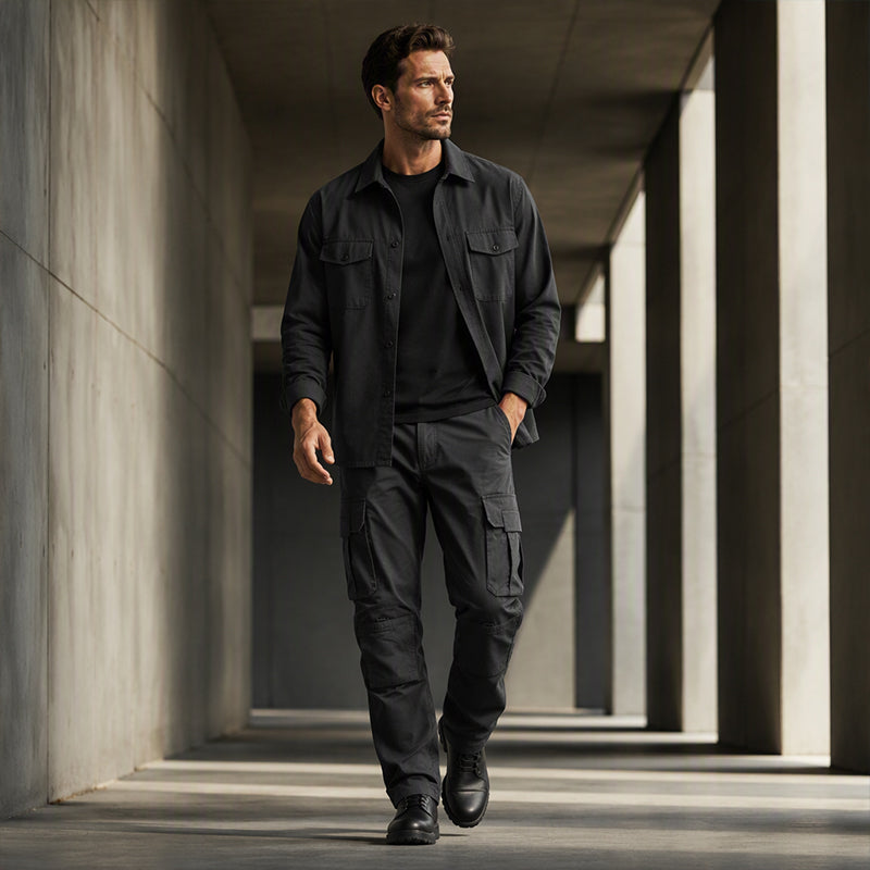 Herrars outdoor-byxor med flera fickor