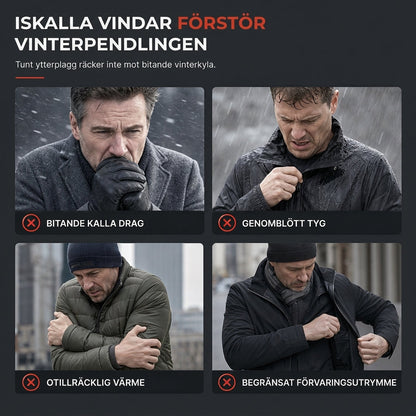 🧥 Mittlångt vinterjacka för män – vadderad, tjockare, avslappnad stil för affärer och vardag, avsedd för medelålders herrar