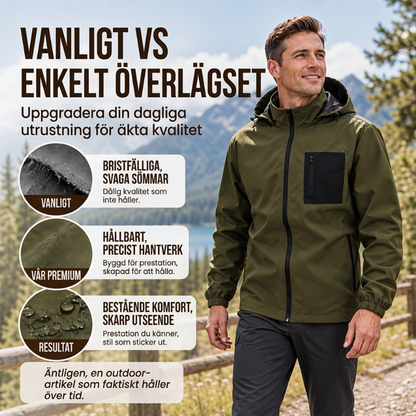 🌬️ Vindjacka för män för utomhusbruk med avtagbar huva – lätt, vindtät och bekväm, perfekt för höst och vinter, nu till halva priset! ✨