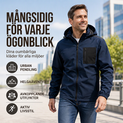 🌬️ Vindjacka för män för utomhusbruk med avtagbar huva – lätt, vindtät och bekväm, perfekt för höst och vinter, nu till halva priset! ✨