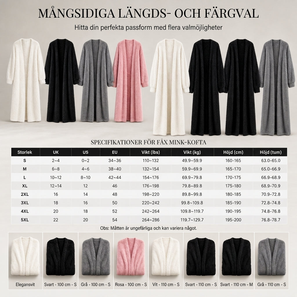 ✨Nyhet! Lång damkofta i fleece med imiterad päls, en fluffig oversized stickad kofta för höst och vinter