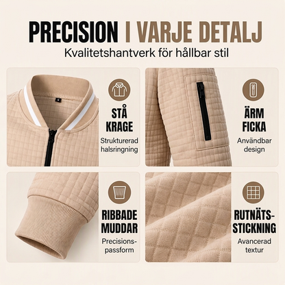 🧥 Casual bomberjacka i våffelstickad modell för män – bekväm, varm, stilren, perfekt för vardag och höst, nu till halva priset! ✨