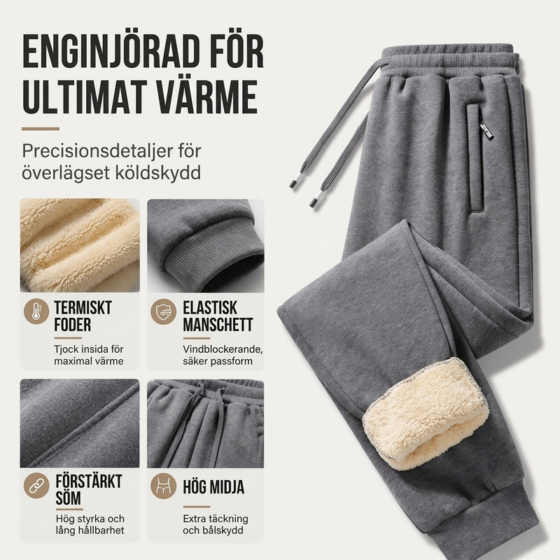 Varmade mysbysxor för män, vinter