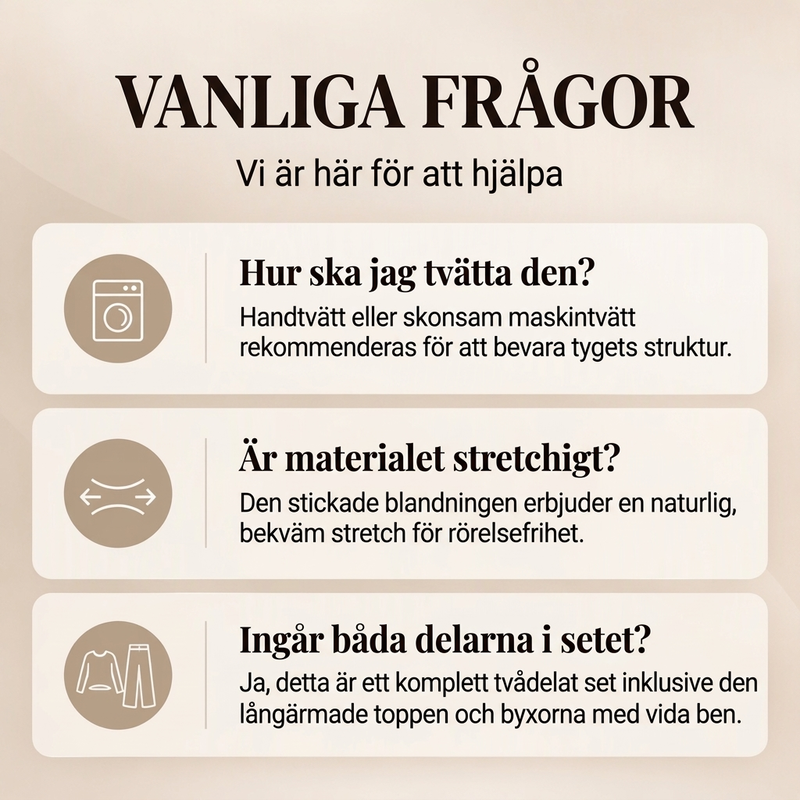 Rutig långärmad topp och vidbyxor för kvinnor