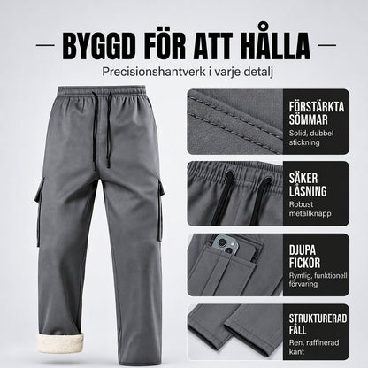 📦 Över 500 paket skickas varje dag! Varma cargobyxor för män med plyschfoder