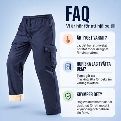 📦 Över 500 paket skickas varje dag! Varma cargobyxor för män med plyschfoder