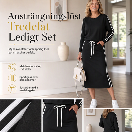 🎉 Nyhet! Långärmad Sweatshirt med Rund Hals för Kvinnor, Casual Enfärgad Mixad Tröja för Höst och Vinter ✨
