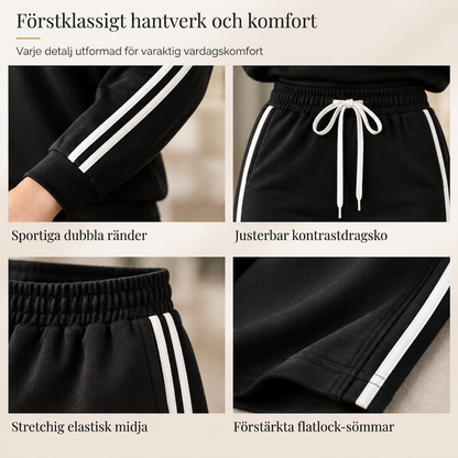 🎉 Nyhet! Långärmad Sweatshirt med Rund Hals för Kvinnor, Casual Enfärgad Mixad Tröja för Höst och Vinter ✨