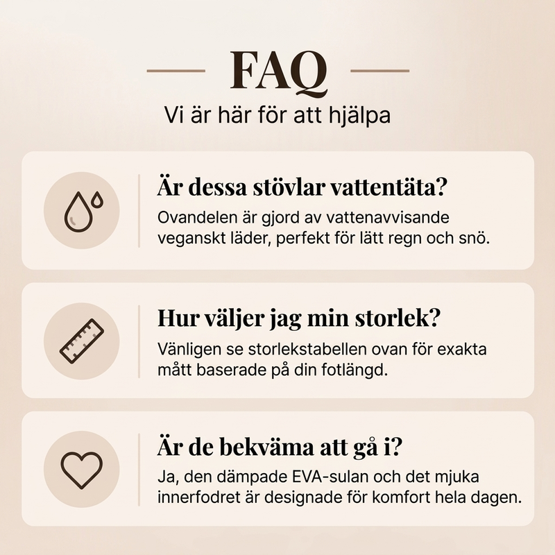 Varm vinterankelstövlar med plyschfoder för kvinnor