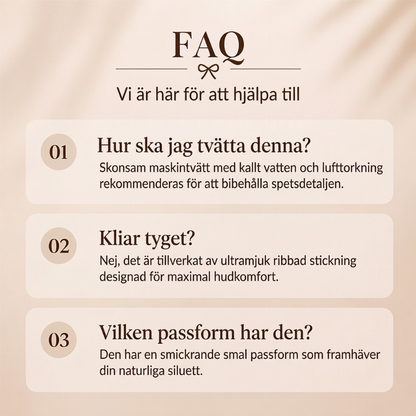 Ribbad pyjamasdräkt för dam med spetsdetaljer – kort modell