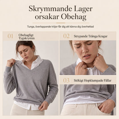 👚 Casual mock two-piece V-ringad stickad tröja med knappdetaljer – mjuk, bekväm och mångsidig, perfekt för vardag och höst! ✨