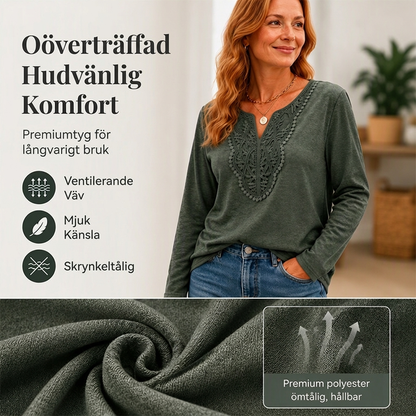 🌸Supererbjudande: 50 % rabatt!✨Elegant och avslappnad damtröja – en figursmickrande långärmad tröja med V-ringning för kvinnor som älskar komfort och stil