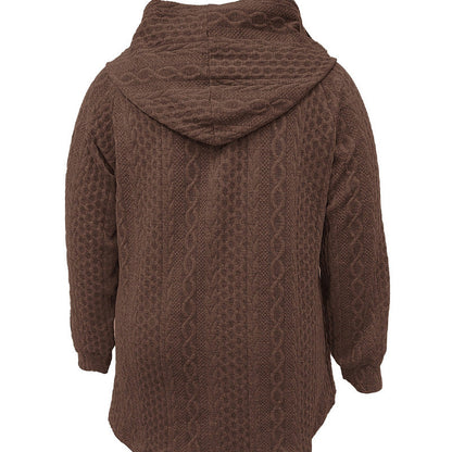 🧥 Löst sittande huvjacka med strukturerad väv – bekväm, stilren och mångsidig, perfekt för vardag och kyliga dagar! ✨