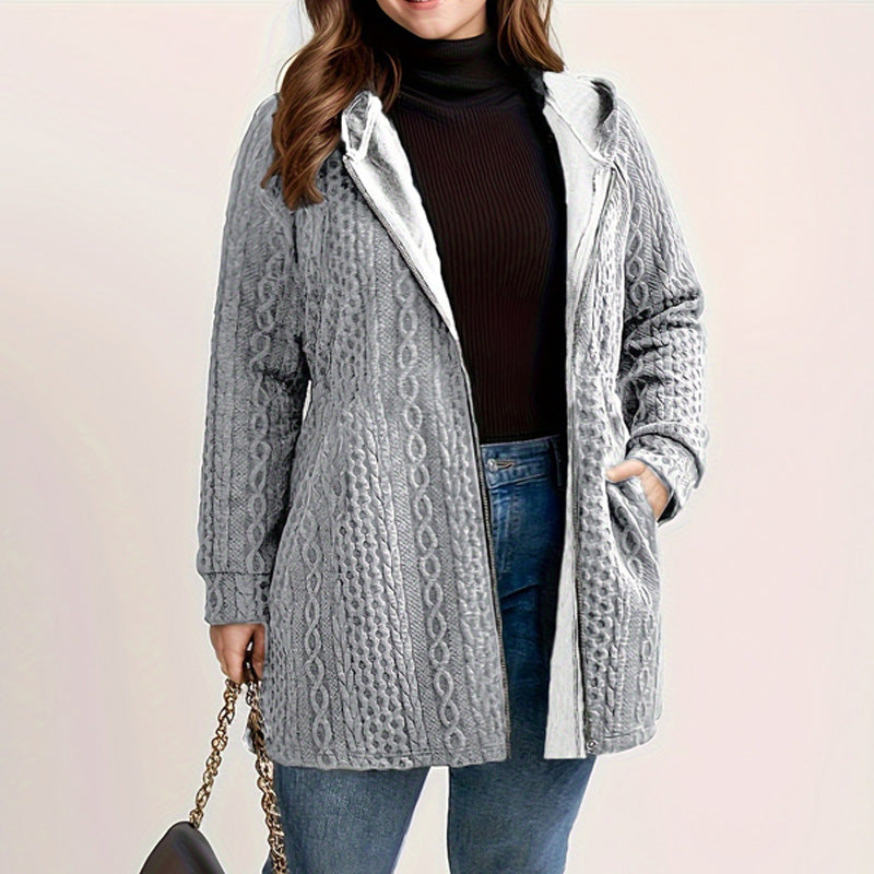 🧥 Löst sittande huvjacka med strukturerad väv – bekväm, stilren och mångsidig, perfekt för vardag och kyliga dagar! ✨