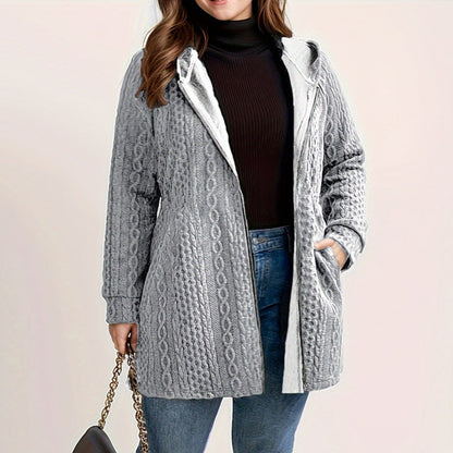 🧥 Löst sittande huvjacka med strukturerad väv – bekväm, stilren och mångsidig, perfekt för vardag och kyliga dagar! ✨