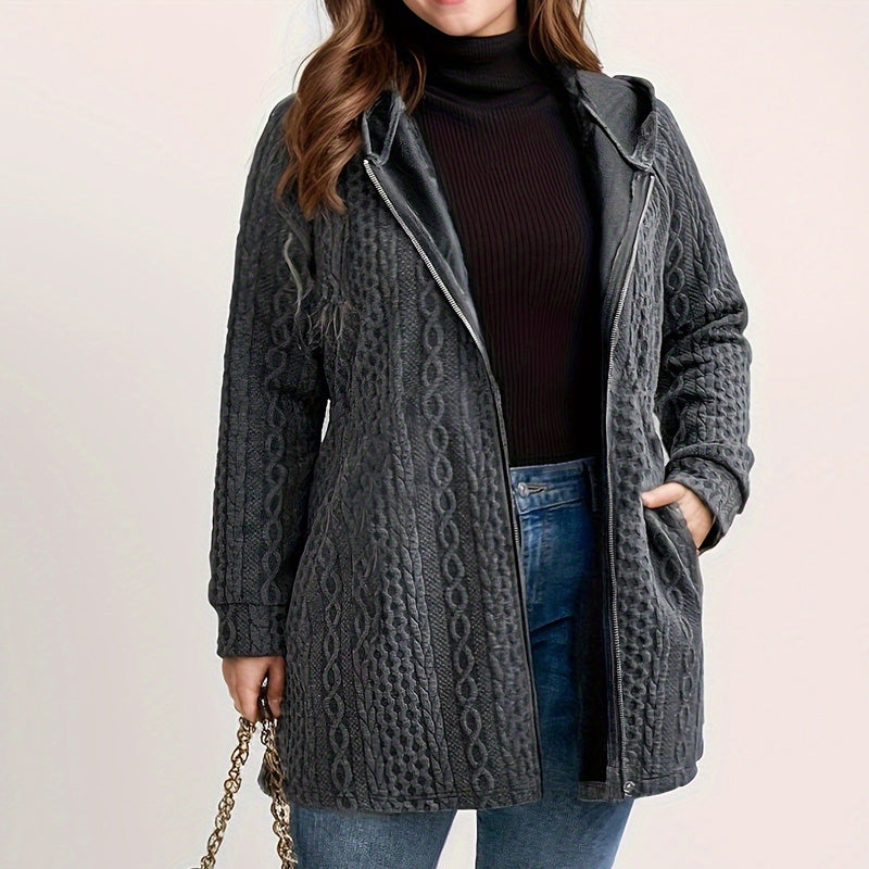 🧥 Löst sittande huvjacka med strukturerad väv – bekväm, stilren och mångsidig, perfekt för vardag och kyliga dagar! ✨
