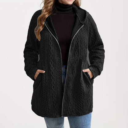 🧥 Löst sittande huvjacka med strukturerad väv – bekväm, stilren och mångsidig, perfekt för vardag och kyliga dagar! ✨