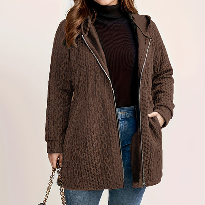 🧥 Löst sittande huvjacka med strukturerad väv – bekväm, stilren och mångsidig, perfekt för vardag och kyliga dagar! ✨