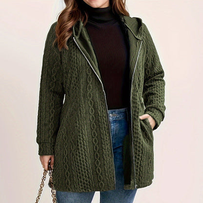 🧥 Löst sittande huvjacka med strukturerad väv – bekväm, stilren och mångsidig, perfekt för vardag och kyliga dagar! ✨