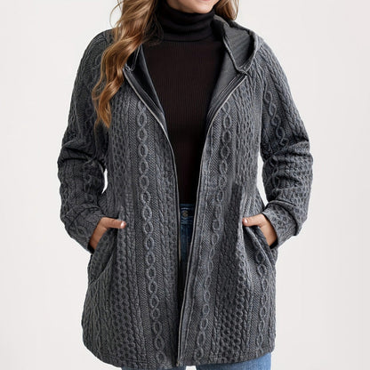 🧥 Löst sittande huvjacka med strukturerad väv – bekväm, stilren och mångsidig, perfekt för vardag och kyliga dagar! ✨