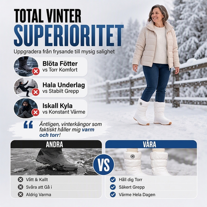 👢50 % rabatt✨Halksäkra snökängor i mellanvadshöjd – varma och bekväma
