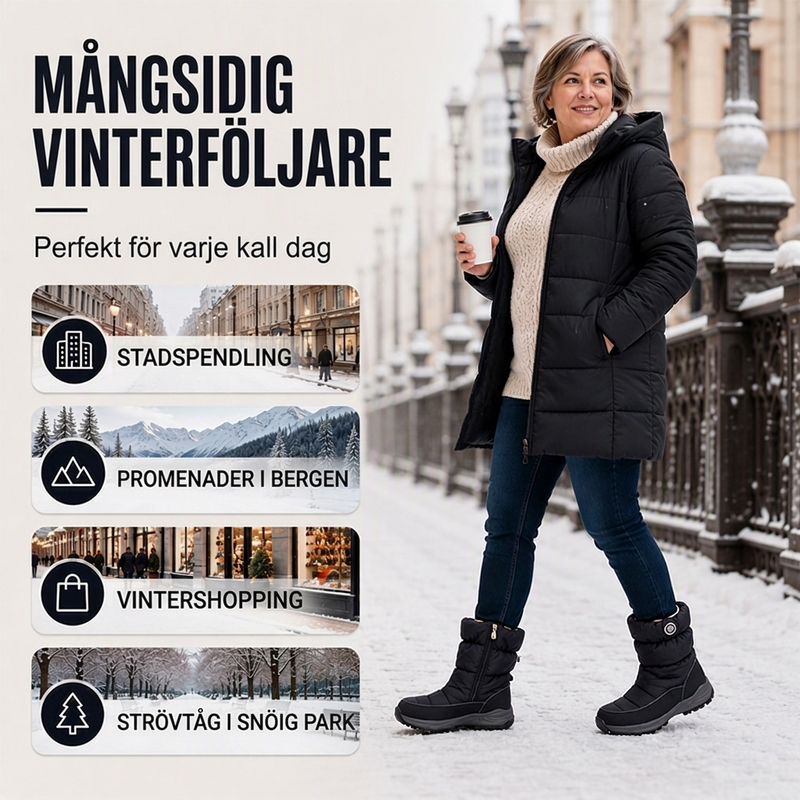 👢50 % rabatt✨Halksäkra snökängor i mellanvadshöjd – varma och bekväma