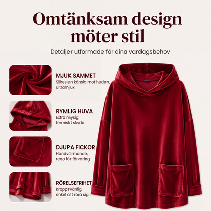 👚 Huvtröja i sammet för kvinnor – mjuk, varm och bekväm, perfekt för vardag och höst! ✨