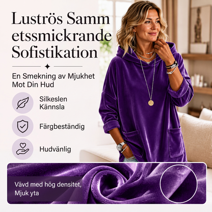 👚 Huvtröja i sammet för kvinnor – mjuk, varm och bekväm, perfekt för vardag och höst! ✨