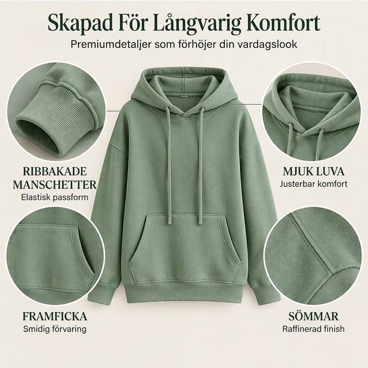 👚 Casual oversize-huvtröja med dragsko för kvinnor – mjuk, bekväm och mångsidig, perfekt för vardag och höst! ✨