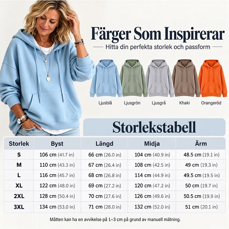 👚 Casual oversize-huvtröja med dragsko för kvinnor – mjuk, bekväm och mångsidig, perfekt för vardag och höst! ✨