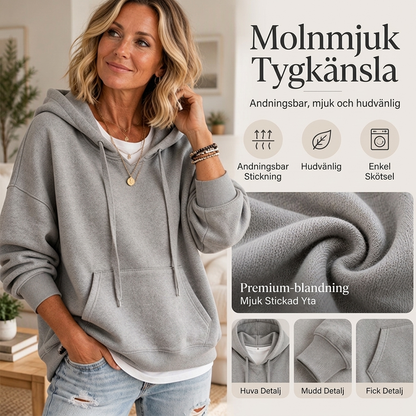 👚 Casual oversize-huvtröja med dragsko för kvinnor – mjuk, bekväm och mångsidig, perfekt för vardag och höst! ✨