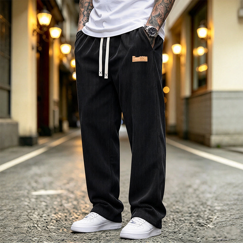 🖤Black Friday-rea: 50 % rabatt🖤 🏃‍♀️Lätta fritidsbyxor i corduroy för män, lös passform med raka ben