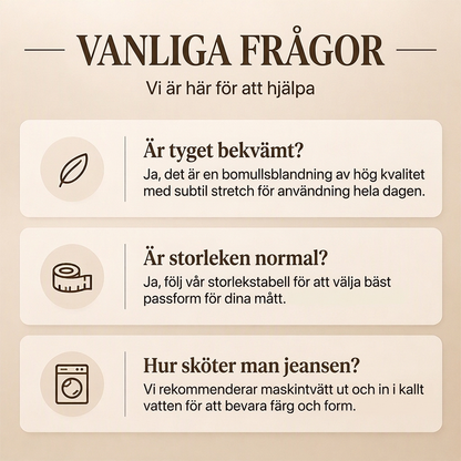 Elastiska jeans med hög midja och utsvängda ben för damer