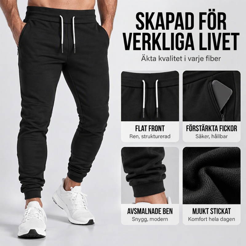 Casual Athletic Slim Fit Joggers för män